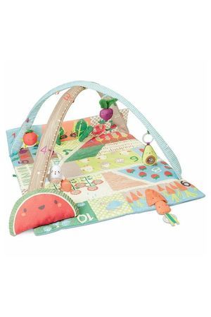 Игровой гимнастический коврик с дугами ФЕРМА, текстиль, пластмасса, 5 игрушек-подвесок, 66х81х48 см, 