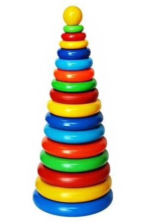 Игрушка ПИРАМИДА СУПЕРГИГАНТ, пластмасса, 40х12 см, 