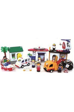 Конструктор СЛУЖБА СПАСЕНИЯ, вспененный полимер, 290 деталей, 