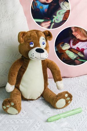 Мягкая игрушка ЩЕНОК С ЧУДО-КАРАНДАШОМ, плюш, 36 см, 