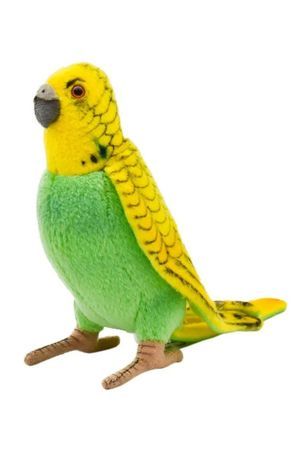 Мягкая игрушка Волнистый попугай зеленый 15 см, HANSA