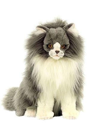 Мягкая игрушка персидский кот Табби серый с белым, Ханза (Hansa)