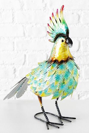 Декоративная статуэтка КАКАДУ ГРИНГО, металл, 43 см, Больтце (Boltze)