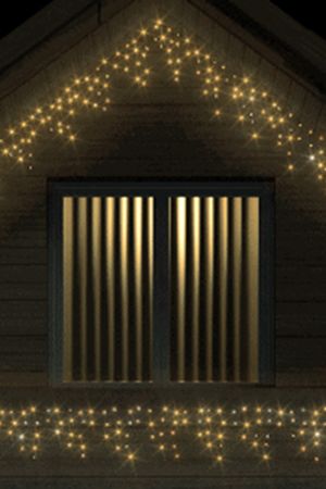 Светодиодная бахрома 3*0.5 м, 112 теплых белых LED-огней, мерцание, прозрачный СИЛИКОН+ПВХ, соединяемая, IP54, Рич ЛЕД (Rich LED)