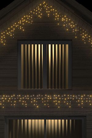 Светодиодная бахрома 3*0.5 м, 112 теплых белых LED-огней, прозрачный СИЛИКОН+ПВХ, соединяемая, IP54, Рич ЛЕД (Rich LED)