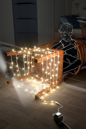 Гирлянда светодиодная уличная 24V Рич Лед Кэп (Rich Led Cap) 100 теплых белых LED-огней, 10 м, белый КАУЧУК, соединяемая, IP54, Рич ЛЕД (Rich LED)
