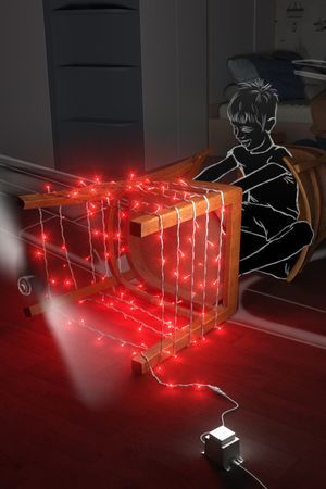Гирлянда светодиодная уличная 24V, 100 красных LED-огней, 10 м, белый КАУЧУК, соединяемая, IP54, Рич ЛЕД (Rich LED)