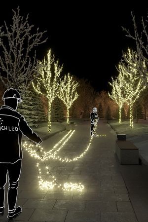 Гирлянды на деревья Клип Лайт - Спайдер 100 м, 1000 теплых белых LED-огней, черный КАУЧУК+ПВХ, IP54, Рич ЛЕД (Rich LED)
