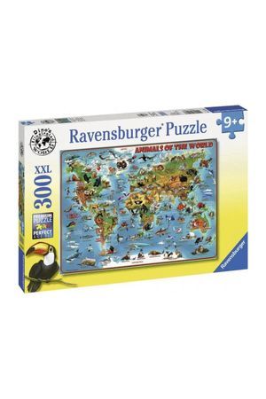 Пазл БОЛЬШАЯ КАРТА МИРА, 300 деталей, 49х36 см, -Равенсбургер (Ravensburger)