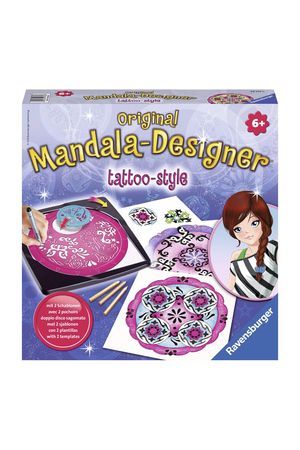 Набор для творчества МАНДАЛА 2 В 1 - ТАТТУ, 27 см, -Равенсбургер (Ravensburger)