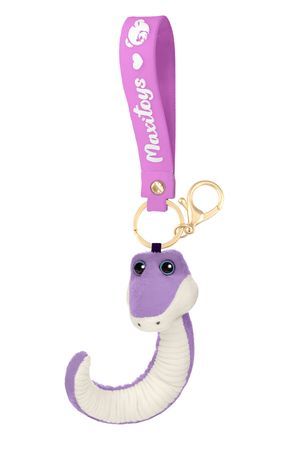 Мягкая игрушка-брелок ЗМЕЙ СНЕЙК, сиреневый, 12 см, Макситойс (Maxitoys)