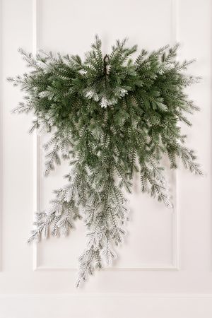 Хвойное украшение Бант Фиджи с инеем 105*85 см, ЛИТАЯ 100%, Макс Кристмас (Max Christmas)