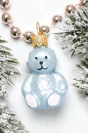 Стеклянная ёлочная игрушка МИШУТКА КОСОЛАПКИН, подарочная упаковка, 5 см, Коломеев