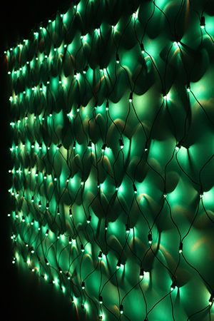 Электрогирлянда СЕТКА 192 зеленых заменяемых микроламп, 1,8х1+1,5 м, контроллер, зелеый провод, MOROZCO
