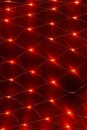 Гирлянда Сетка 1.5*1 м, 144 красных LED ламп, прозрачный ПВХ, уличная, соединяемая, IP44, SNOWHOUSE