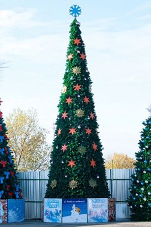 Ель каркасная ЕВРО-2 хвоя ПВХ/ЛЕСКА, 4 м, GREEN TREES