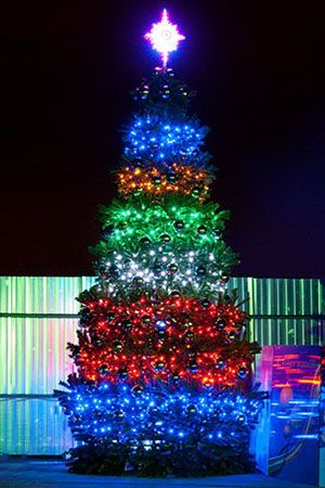 Светодинамическое освещение Северное Сияние для елки 4 м, GREEN TREES
