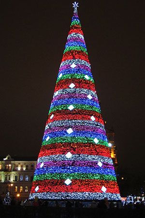 Светодинамическое освещение Северное Сияние для елки 19 м, GREEN TREES