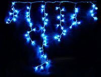 Светодиодная гирлянда Сосульки 1*1.4 м, 56 синих LED ламп, черный КАУЧУК, соединяемая, IP44, BEAUTY LED