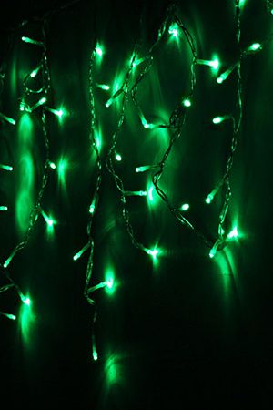 Электрогирлянда СВЕТОВАЯ БАХРОМА, 150 зеленых LED ламп, 3,1x0,5 м, коннектор, черный провод, уличная, BEAUTY LED