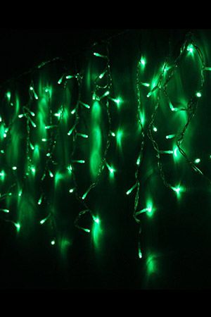 Светодиодная бахрома Quality Light 4.9*0.5 м, 240 зеленых LED ламп, черный ПВХ, соединяемая, IP44, BEAUTY LED