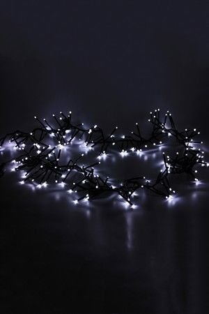 КЛАСТЕР ЛАЙТ (cluster lights) МЛЕЧНЫЙ ПУТЬ, 192 холодных белых mini-LED ламп, 1,6+0,8 м, коннектор, черный провод, BEAUTY LED