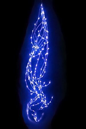 Электрогирлянда КОНСКИЙ ХВОСТ, 125 синих mini-LED ламп, 10*1+1.5 м, провод-проволока, BEAUTY LED