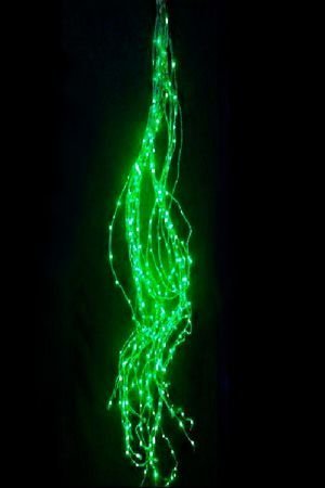 Электрогирлянда КОНСКИЙ ХВОСТ, 700 зеленых mini-LED ламп, 26*2.5+1.5 м, 12V, провод-проволока+зеленый шнур, BEAUTY LED