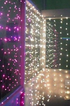 Световой занавес КАПЕЛЬКИ МЕРЦАЮЩИЙ, 256 разноцветных mini-LED ламп (100% мерцание), 1,6x1,6+1,5 м, серебристый провод, Торг-Хаус