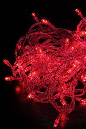 Электрогирлянда НИТЬ - ПРЕМИУМ КЛАСС на силиконовом проводе, 200 LED ламп, 20 м, цвет-красный. 24V, BEAUTY LED