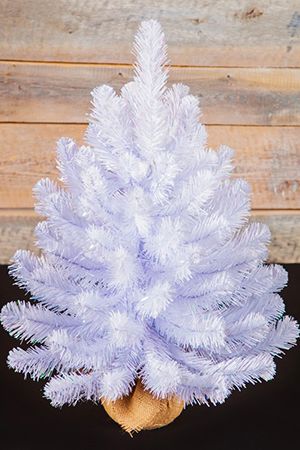 Искусственная ель ИСЛАНДСКАЯ в мешочке белоснежная, хвоя - PVC, 60 см, Triumph Tree