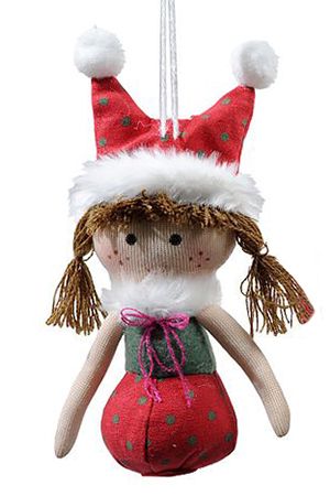 Елочная игрушка КУКОЛКА ПРОКАЗНИЦА, 18 см, Kaemingk