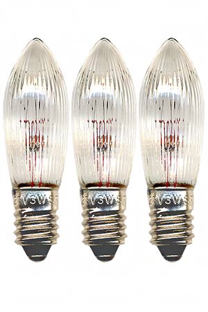 Набор запасных ламп прозрачных, для рождественских горок и светильников, 10-55 V, 3 штуки, STAR trading