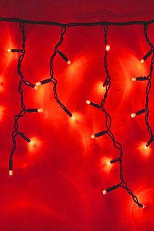 Электрогирлянда СВЕТОВАЯ БАХРОМА, 150 красных LED ламп, 3,1x0,5м, коннектор, черный каучуковый провод, уличная, LEGOLED