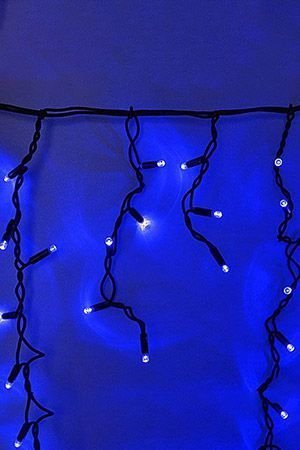 Электрогирлянда СВЕТОВАЯ БАХРОМА, 150 синих LED ламп, 3,1x0,5м, коннектор, белый каучуковый провод, уличная, LEGOLED