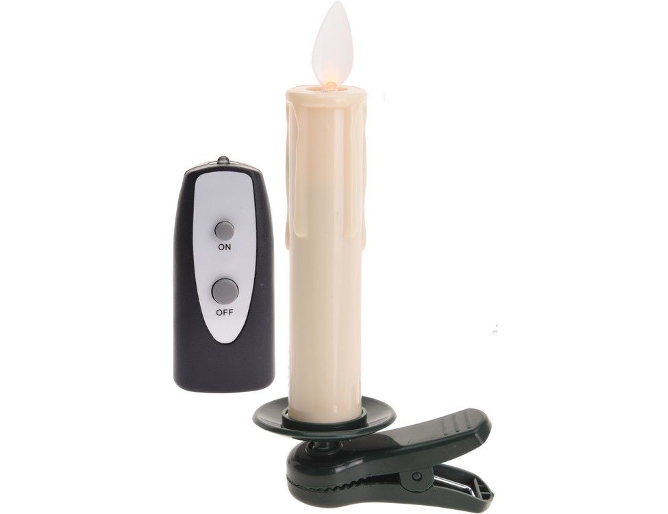 Комплект СВЕЧЕЙ на клипсах, 'колышущееся пламя', слоновая кость, 10 ...