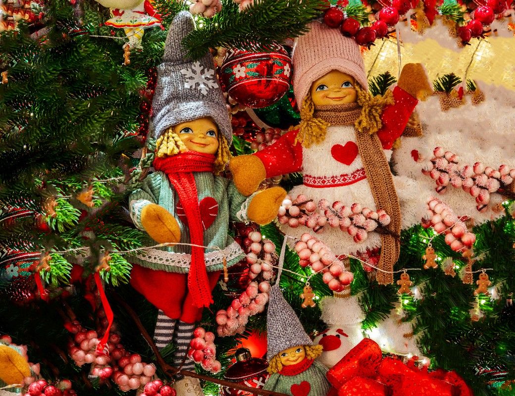 Куклы на ёлку ГРЕТА И ГЕНЗЕЛЬ, полиэстер, 25 см (2 шт.), Kaemingk ...