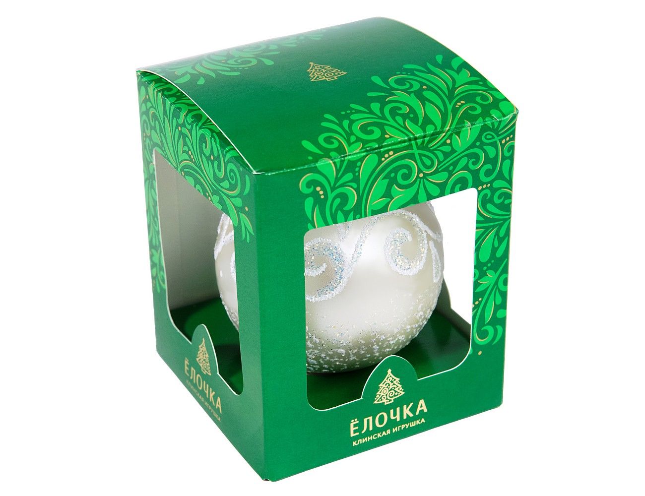 Ёлочный шар АЛЛЕГРО, белый, 75 мм, Елочка С 1342-бел - 250 руб - купить ...